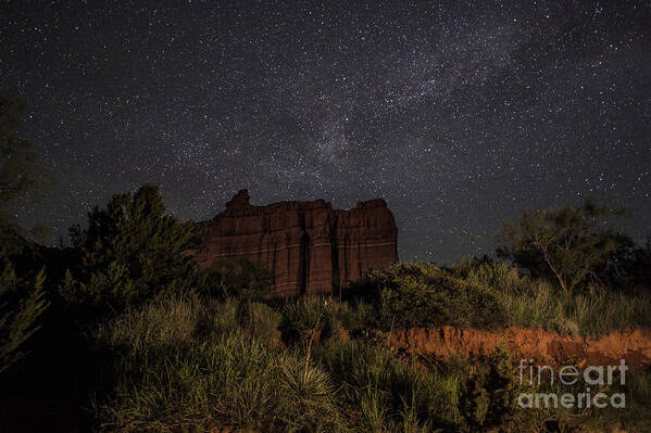 Night Sky Poster featuring the photograph Guardians and Milkyway 2 by Melany Sarafis