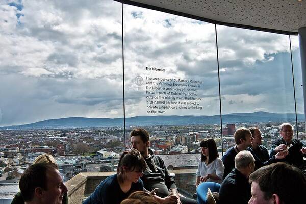 Guinness Poster featuring the photograph Guinness Gravity Bar View by Marisa Geraghty Photography