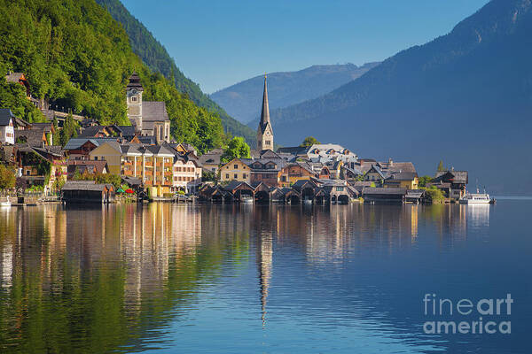 Alpine Poster featuring the photograph Hallstatt Reflections by JR Photography