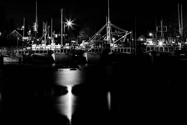 Portsmouth Poster featuring the photograph Harbor at Night by Natalie Rotman Cote