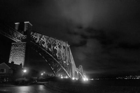 North Queensferry Poster featuring the photograph Hazy lights in the night by Elena Perelman