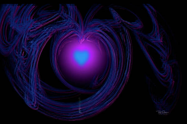 Energy Poster featuring the digital art Heart Energy by Bill Posner
