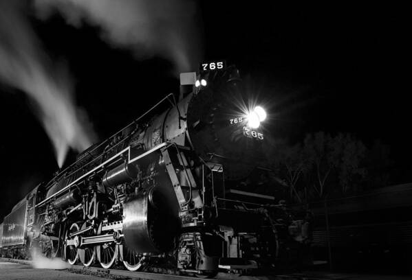 Train Poster featuring the photograph 765 At Night by Deborah Penland