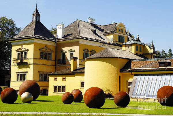 Austria Poster featuring the photograph Keeping your Eye on the Ball in Hellbrun by Brenda Kean