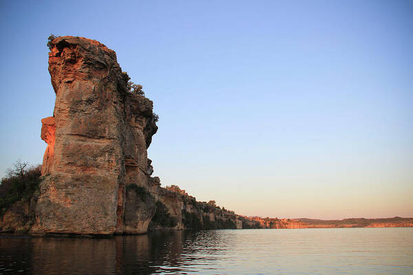 Possum Kingdom Lake Poster featuring the photograph Hell's Gate at Sunrise by Emily Olson