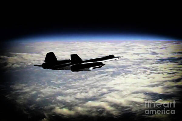 Sr71 Poster featuring the digital art High and Mighty by Airpower Art