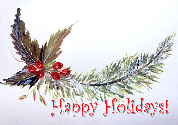 Holiday Card Poster featuring the painting Holidays Card - 2 by Dorothy Maier