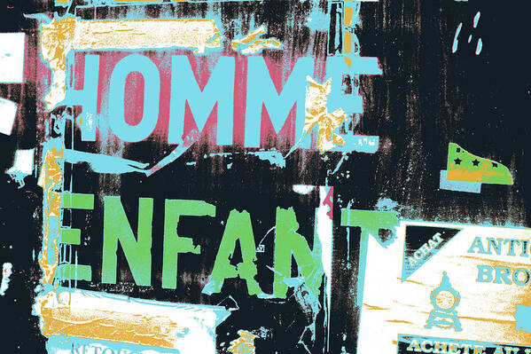 Homme Enfant Poster featuring the mixed media Homme Enfant by Shay Culligan