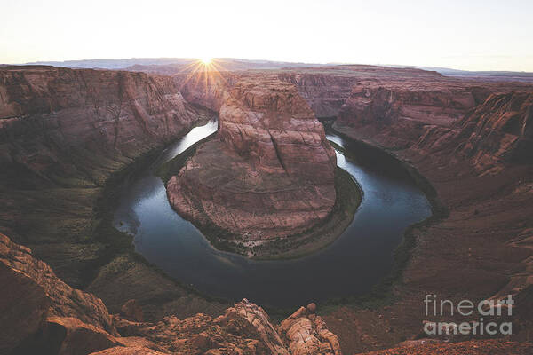 Horseshoe Bend Poster featuring the photograph Horseshoe Bend Sunset by JR Photography