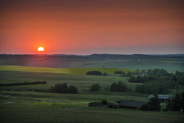 Sunset Poster featuring the photograph Hot Foothills Sunset by Bill Cubitt