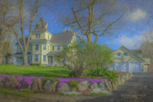 House Poster featuring the painting House on Elm St., Easton, MA by Bill McEntee