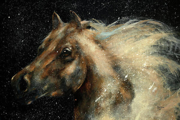 Horses Poster featuring the painting I Am In The Stars And In Your Heart by Barbie Batson