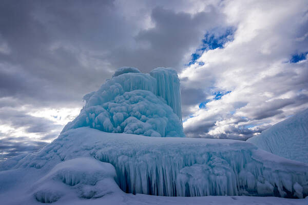 Ice Poster featuring the photograph Ice Blue by Steve L'Italien