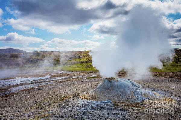 Europe Poster featuring the photograph Icelandic Fumarole by Inge Johnsson
