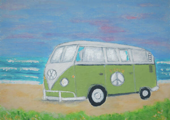 Volkswagen Poster featuring the painting Iconic VW Camper by Laura Richards