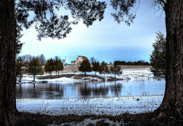 Barn Poster featuring the photograph Icy Barn by Ronda Ryan