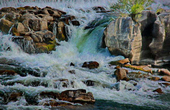 Idaho Falls Poster featuring the digital art Idaho Falls by Russ Harris