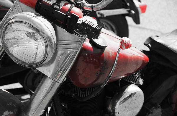 Motorcycle Poster featuring the photograph Indian Red by Becca Wilcox