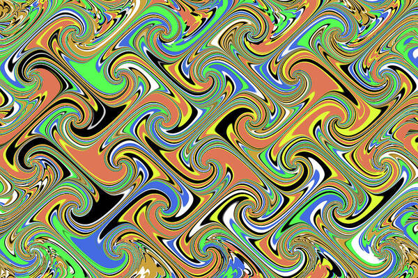 Interesting Curves Abstract Poster featuring the digital art Interesting Curves Abstract by Tom Janca