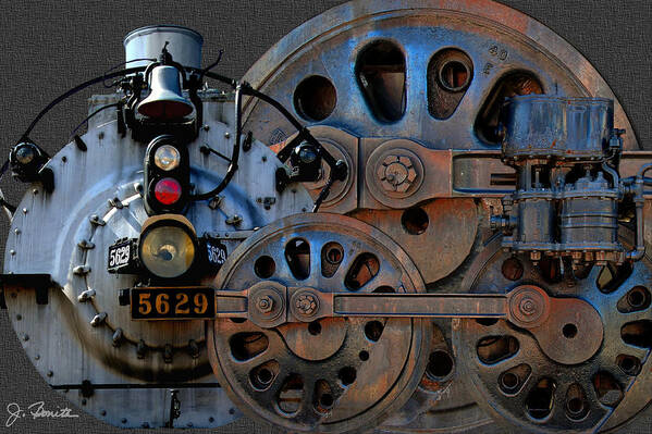 Steam Engine Poster featuring the photograph Iron Circles No. 2 by Joe Bonita