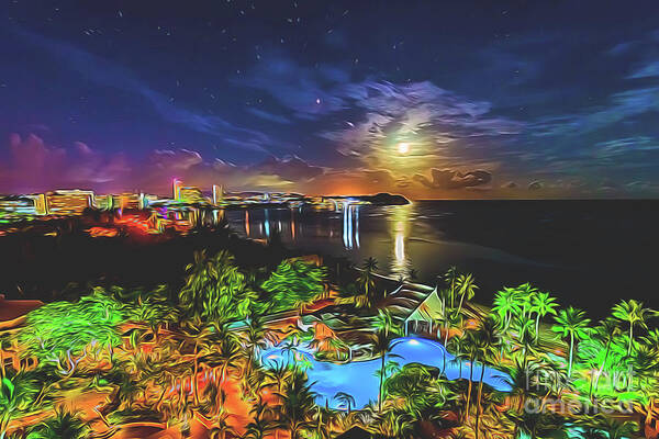 Guam Poster featuring the digital art Island dream by Ray Shiu