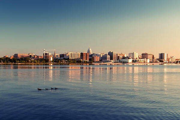 Sun Poster featuring the photograph Isthmus by Todd Klassy