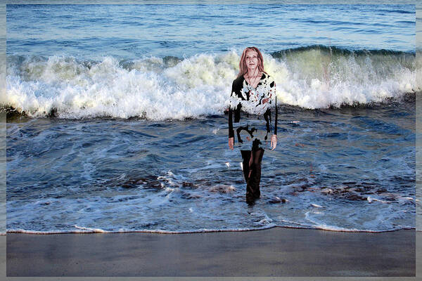 Ocean Poster featuring the photograph I've Been Trying To Walk On Water by Feather Redfox