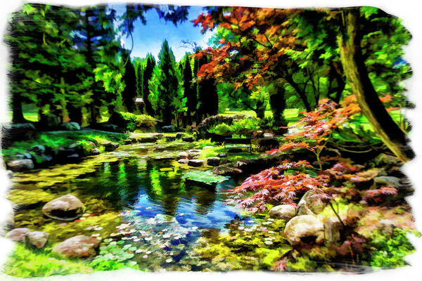 Sonnenberg Gardens Poster featuring the photograph Japanese Garden by Monroe Payne