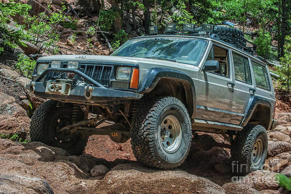 Jeep Poster featuring the photograph Jeep Cherokee by Tony Baca