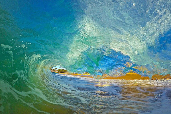Kaanapali Maui Hawaii Seascape Ocean Wave Shorebreak Poster featuring the photograph Kaanapali Wave by James Roemmling