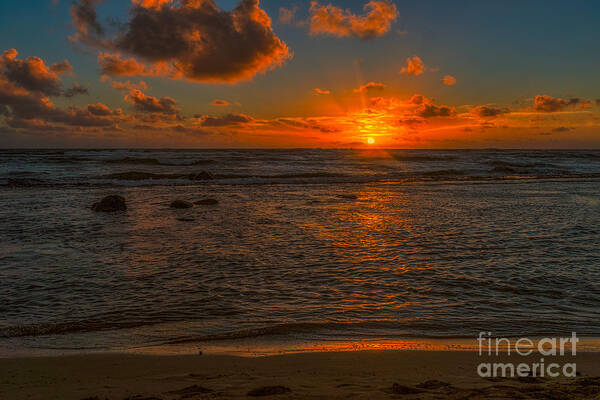 Hawaii Poster featuring the photograph Kauai sunrise by Izet Kapetanovic