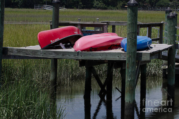 Kayak Poster featuring the photograph Kayak and Canoe by Dale Powell