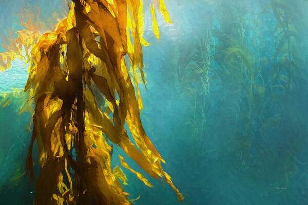 Ocean Poster featuring the painting Kelp Forest by Russ Harris