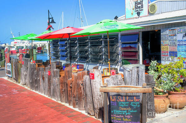 Waterfront Poster featuring the photograph Key West Raw Bar by Ules Barnwell