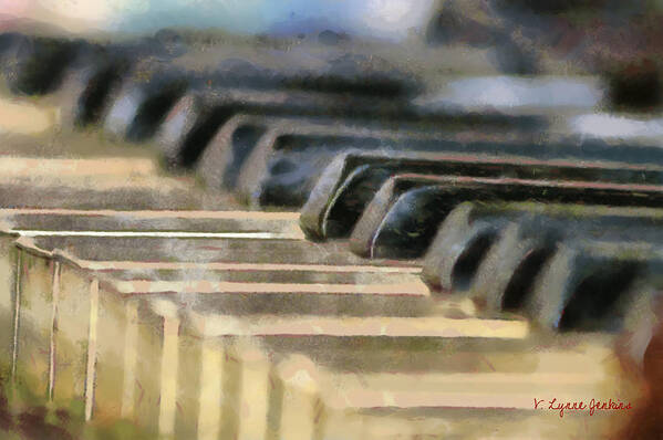 Piano Poster featuring the painting Keys to My Heart by Lynne Jenkins