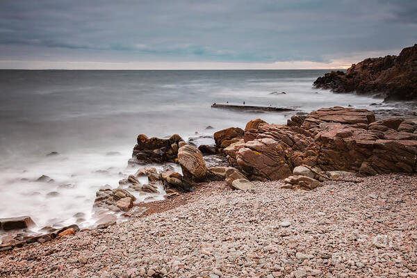 Sunset Poster featuring the photograph Kullaberg stormy beach by Sophie McAulay