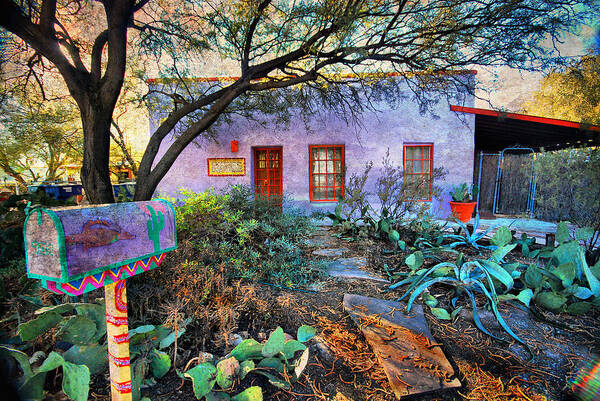 Homes Poster featuring the photograph La Casa Lila by Barbara Manis