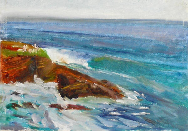 La Jolla Cove Poster featuring the painting La Jolla Cove 008 by Jeremy McKay