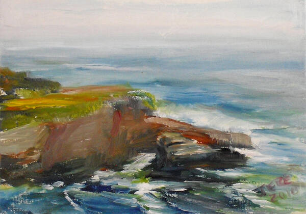 100 Paintings Poster featuring the painting La Jolla Cove 056 by Jeremy McKay