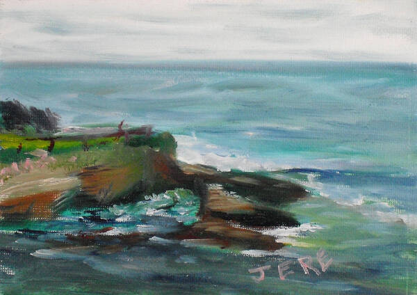 100 Paintings Poster featuring the painting La Jolla Cove 067 by Jeremy McKay