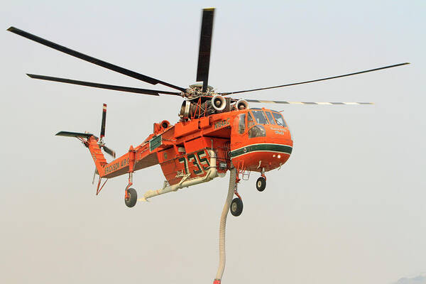 Erickson Sky Crane Poster featuring the photograph La Tuna Fire 38 by Shoal Hollingsworth