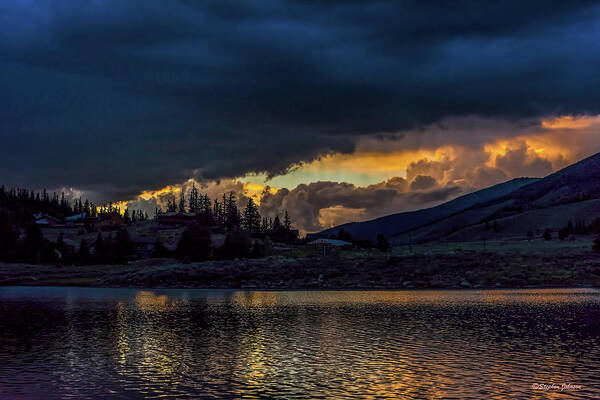 Sunset Poster featuring the photograph Lake Dillon Stormy Sunset by Stephen Johnson