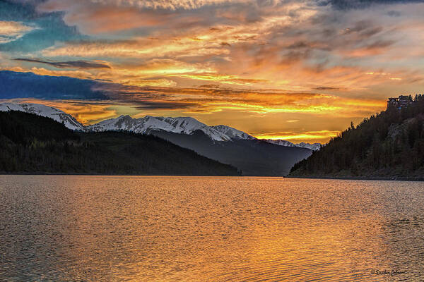 Sunset Poster featuring the photograph Lake Dillon Sunset by Stephen Johnson