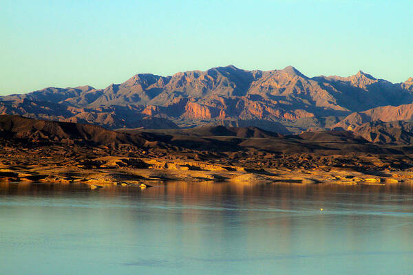 Lake Mead Before Sunset Poster featuring the photograph Lake Mead Before Sunset by Bonnie Follett