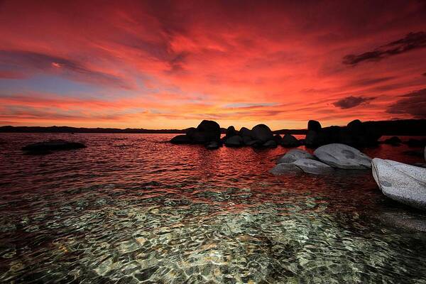 Vivid Poster featuring the photograph Lake Tahoe Liquid Dreams by Sean Sarsfield