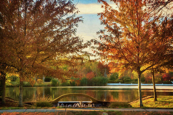 Lake Poster featuring the photograph Lakeside by Cathy Kovarik