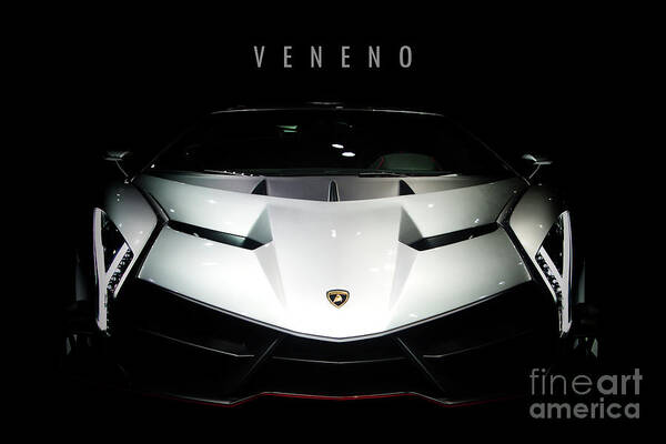 Lamborghini Poster featuring the digital art Lamborghini Veneno by Airpower Art