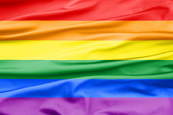 Banner Poster featuring the photograph LGBT Rainbow Flag by Semmick Photo