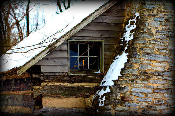 Cabin Poster featuring the photograph Light in the Window by Susie Weaver