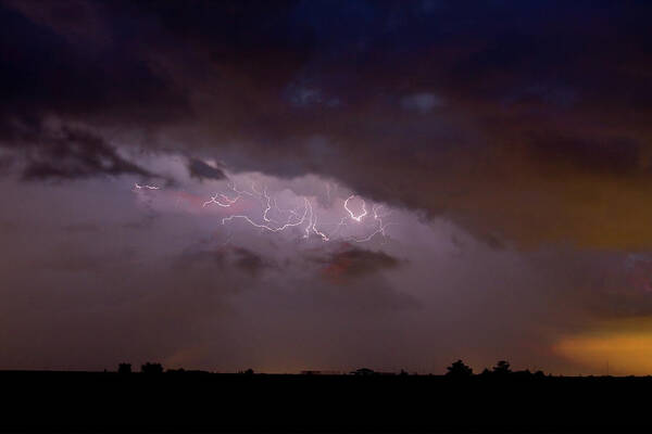 Lightning Poster featuring the photograph Lightning in the Sky by James BO Insogna